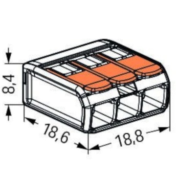 БЫСТРОСОЕДИНИТЕЛЬ WAGO КУБ РАЗЪЕМ WAGO 221-413 /10