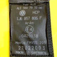 Ремінь безпеки правий задні volkswagen golf iv 3d 0429138 nr1960 Доставка, фото thumb