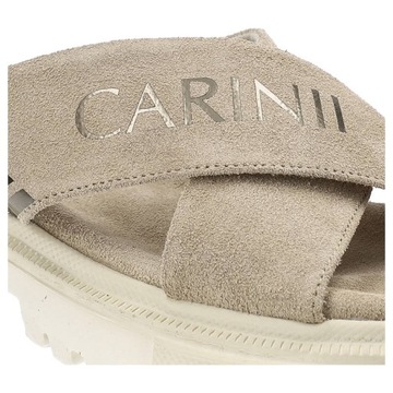 Бежевые шлепанцы Carinii, модная кожаная женская обувь