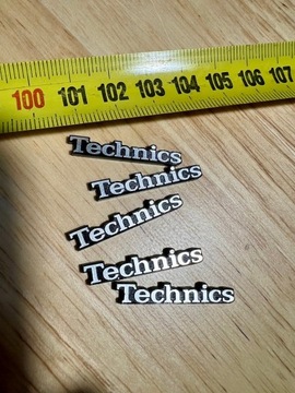 Наклейка-логотип Technics СЕРЕБРЯНЫЙ выпуклый 30 х 5 мм