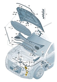 фото thumb №1, Замок капот з перемикачем audi q2 aso оригінал