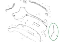 Напрямна бампера лівий задній tesla y 1494043-00-a 1494036-00-a oryg новий Ціна, фото thumb