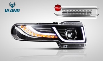 фото thumb №8, Toyota fj cruiser xj10 2007-2015 лампа лампы перед led vland европа + решётка радиатора