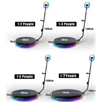 Фотобудка 360 с чемоданом + серебряная стена RGB LED кабина 115см ВАШ ЛОГОТИП!