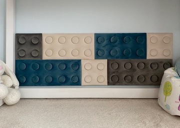 Tapicerowane Panele Lego na ścianę, DZIECI 25x25