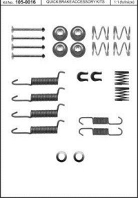 фото thumb №1, Quick brake 105-0016 набір аксесуари, гальмівні колодки гальмівні гальма стояночного