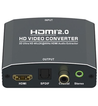 HDMI-HDMI + аудио SPDIF R/L RCA RETURN Extractor Конвертер HDMI 2.0 HDCP2.2