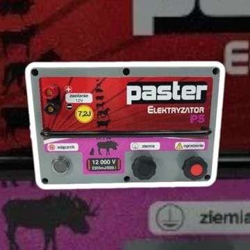 Электропастух для больших пастбищ PASTER P5 - энергия 7,2Дж, стойкость!