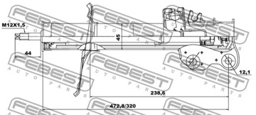 фото thumb №3, Амортизатор перед лівий do nissan sunny iv 1.6 1.8