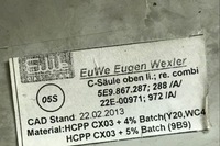 фото thumb №1, Правая задняя защита стойка skoda octavia iii 5e3 5e9867288 1.6l дизель