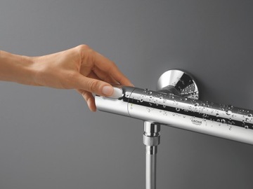 Смеситель для душа настенный с термостатом, хром, DN15 Precision Flow GROHE