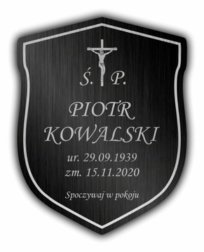 ТАБЛИЧКА МОГИЛЬНАЯ КРЕСТ 25x20 см