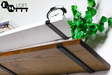 LOFT полкодержатель, опора, полкодержатель, 30 см, металл, черный угол