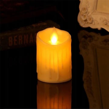 ŚWIECZKA LED BATERIE RUCHOMY PŁOMIEŃ ŚWIECA 11cm