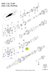 фото thumb №7, Колесо зубчатое - вал промежуточный ford ranger 2006-2011 оригинальный номер 4386653