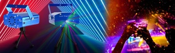 ДИСКО-ЛАЗЕРНЫЙ ПРОЕКТОР СО СВЕТОДИОДНЫМИ ПОДСВЕТКАМИ MEGA XL