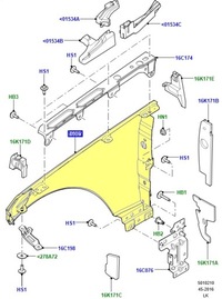 фото thumb №1, Крила передній лівий range rover l405 lr061809