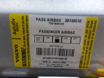 фото thumb №13, Набір подушка безпеки postrzałowy капот ремені штори volvo xc90 i 30737501