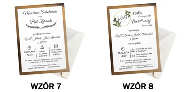 ZAPROSZENIA NA ŚLUB WESELE ZŁOTE Z PERSONALIZACJĄ