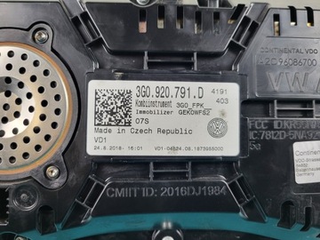 фото thumb №9, Vw arteon 18r 2.0 tdi спидометр приборы виртуальный cockpit 3g0920791d