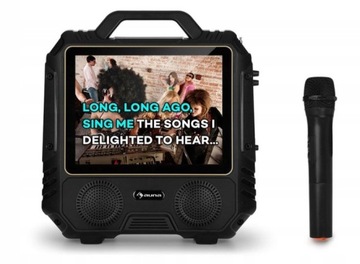 Динамик Auna, экран 14 дюймов, караоке, Bluetooth, USB-микрофон, перезаряжаемый