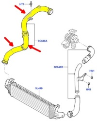 Ford mondeo mk4 galaxy 2 s-max 1,8 tdci шланг труба пабтрубок  turbo интеркулер Недорого, фото thumb
