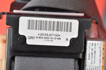 фото thumb №10, Pas безопасности правый перед 81450-sem-g110-m4 honda city 4 iv 02-08