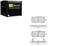 фото thumb №1, Тормозные колодки тормозные kia clarus credos shuma kpl starline