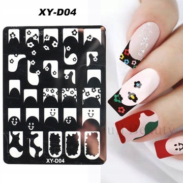 French Nail Art Stamping Plate Geometry Wave
