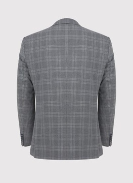 Szara marynarka męska garniturowa Slim Fit w kratę PAKO LORENTE 176/60