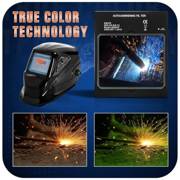 Шлем с автозатемнением MAGNUM TURBO RED TRUE COLOR MIG MAG MASK