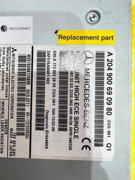 фото thumb №6, Mercedes w204 радіо навігація навігація a2049006909