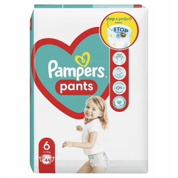 PAMPERS БРЮКИ 44 ПОДГУЗНИКИ ПОДГУЗНИКИ БРЮКИ РАЗМЕР 6