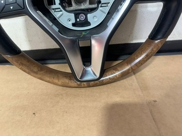 фото thumb №6, Кермо, дерево, шкіра, пелюстки mercedes cls w218, e клас w212