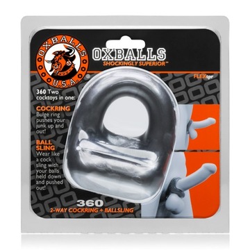 PIERŚCIEŃ NA PENISA - OXBALLS 360 SZARY