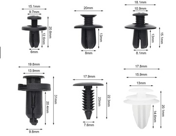 фото thumb №6, Застібки кліпси кліпси автомобільні do автомобіль оббивка автомобільної 100szt