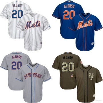 Классическая бейсбольная майка New York Mets No. 20 с Питом Алонсо, 4XL