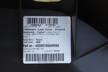 фото thumb №7, Боковина спинка задней сиденья audi a6 c7 2011-2014 4g0885703