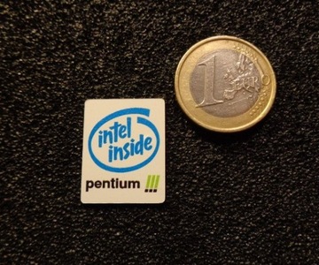Наклейка-эмблема с логотипом Pentium 3 24x19 мм 037d