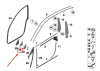 фото thumb №6, Bmw 5 f07 передняя часть правый inner mirror baseplate cover 51337197860