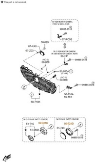 фото thumb №5, Основа емблеми решітка pod радар mazda cx-30 dm оригінал