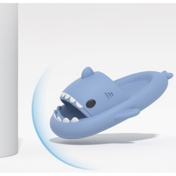 KLAPKI REKINY ANTYPOŚLIZGOWE KAPCIE SHARK,szary