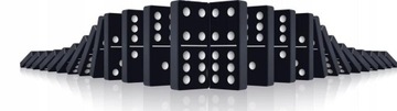 DOMINO GAME 28 X Black Tile Puzzle Семейный образовательный подарочный гаджет