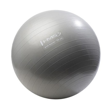 Piłka gimnastyczna do jogi i pilatesu grafitowa 55cm Anti-Burst YB02 HMS