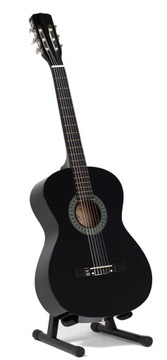 GITARA KLASYCZNA PEŁNOWYMIAROWA 4/4 AKUSTYCZNA +AKCESORIA +TUNER CZARNA.