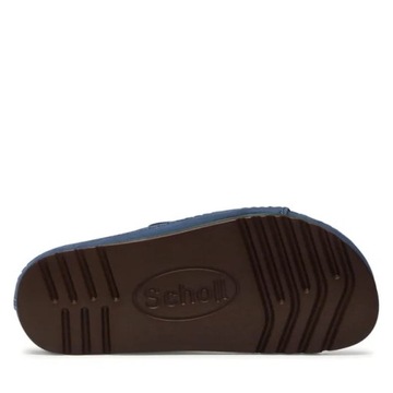 SCHOLL AIR BAG синие кожаные медицинские шлепанцы