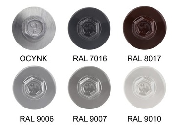 Wkręty do płyty warstwowej 150 mm RAL 9006 100 szt. do metalu Etanco GTR6