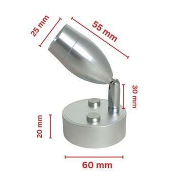 Lampka Kinkiet LED12V 24V do Czytania Wewnętrzna Kamper Przyczepa Chrom USB