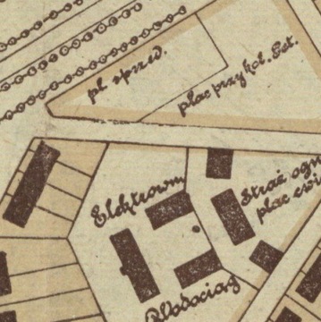 Зомбки под Варшавой - план поселения 1912 года | Формат А3+ в рамке 45х60 см.