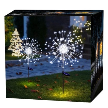 2x СОЛНЕЧНАЯ ЛАМПА ДЛЯ САДОВОГО УКРАШЕНИЯ ОДУВШИНКИ 150 LED